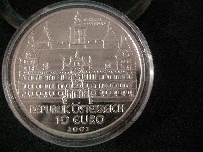 (afbeelding voor) 10 Euromunt Oostenrijk 2002 Proof Schloss Eggenberg